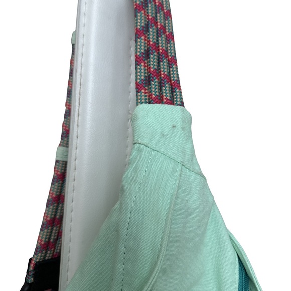 Seafoam canvas rope bag -well used - Picture 9 of 14